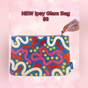 New Ipsy Glam Bag | Bright Print | Small Makeup Bag | Colorful Travel Pouch